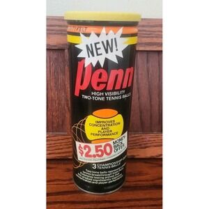 Vintage Penn Two Tone High Visibility Set Of‎ Three Tennis Balls